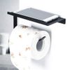 Toilettenpapierhalter mit Ablage black 390226