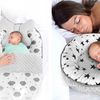 5-tlg Baby Nestschen Matratze,Kissen,Decke 5in1 White/Grey Dots